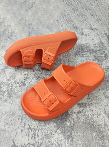 2024 Dép có khóa nữ nhẹ nhàng, thời trang mùa hè mới, thoải mái và đa năng để sử dụng trong nhà và ngoài trời, chống trượt và chống mài mòn - trái cam - Xem 5