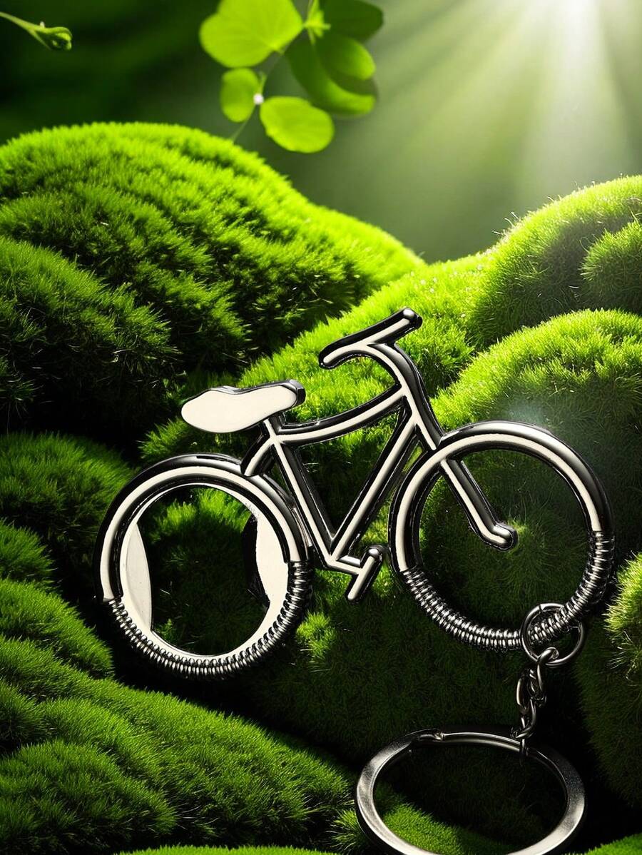 1個創意自行車愛好者紀念鑰匙扣,帶開瓶器多功能自行車裝飾,適用於派對,父親節,情人節和男朋友的禮物