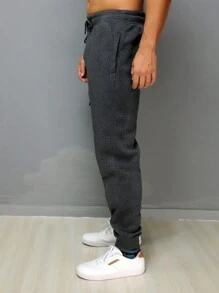 Calça Moletom Masculina Calça Moletom Elastico Skinny Slim Sport importado engrossado BOLSO COM ZIPER