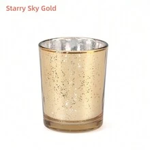 1 Peça Porta-velas Estilo Europeu Céu Estrelado, Castiçal De Decoração, Castiçal De Vidro Eletrochapado, Adequado Para Decoração De Casamento, Decoração De Restaurante Ocidental, Festival, Festa