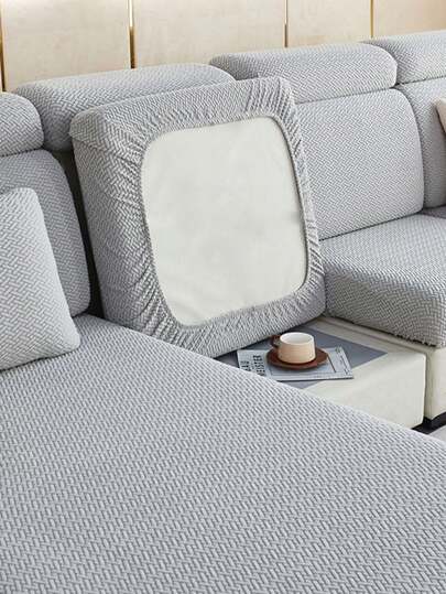 قطعة واحدة من وسادة أريكة الجاكار المرنة لغرفة المعيشة، غطاء أريكة مضاد للأوساخ