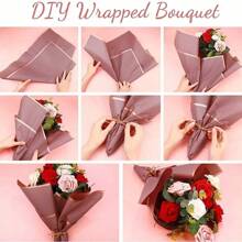 Papel de regalo de flores Papel De Envoltura Regalos Craft Empaque impermeabilización 20 Hojas 58*58cm,Papel Coreano Estampado,Envoltura De Regalo - Negro - Ver 7