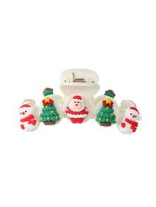 1入10cm聖誕老人/雪人髮卡