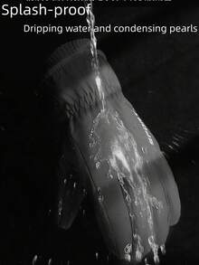 Bamansi品牌男士防風防水觸屏戶外運動手套,適用於滑雪、騎自行車、攀岩、騎摩托車,內裡加厚保暖