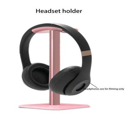 1pc Headphone Stand For Gaming Headset, Desktop Aluminum Alloy+tpu Soft Rubber Material Headphone Holder