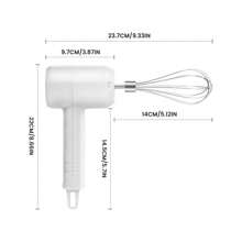 家用小型無線電動打蛋器,全自動打蛋器,奶油攪拌機,usb 充電 304 不鏽鋼手持式雙打蛋器 - 天藍色 - 查看 3