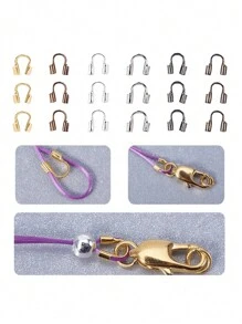 100 Uds Protectores De Alambre Protectores De Alambre Bucles Accesorios En Forma De U Cierres Conector Para Fabricación De Joyas - Multicolor - Ver 2