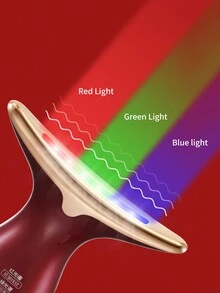 Facial Red Green Blue Light Spa Beauty Device - Red - View 6