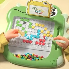 1 件装绿色恐龙磁性绘图板拼图绘图板带触控笔，适合儿童、成人派对游戏，适合万圣节/圣诞节/感恩节 - 綠色 - 查看 3