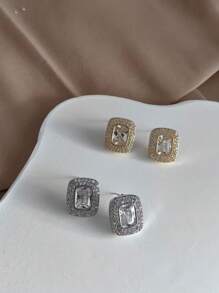 Stud Earrings - 金色 - 查看 3