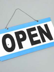 Shop Outdoor Signs, Welcome Plaques, Open/Closed Message Boards, Plastic Door Hangers, Return Clocks, Opening Hours Signs - Blue - View 6