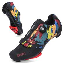 Professional Mountain Bike Shoes For Men And Women, Suitable For Cross-country, Racing, Mountain Biking, Non-slip, Flat-soled, Novelty Design - Black - View 1