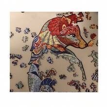 油畫風格,木製動物形狀拼圖,聖誕禮物 - 杏色 - 查看 7