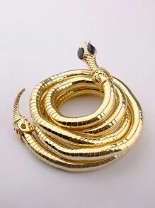 1 Miếng Phụ kiện tóc Có thể uốn cong Punk Con rắn Dây chuyền Vòng đeo cổ Có thể điều chỉnh Con rắn Vòng tay Đàn hồi Bọc Vòng đeo cổ Đa chức năng Giống sứa Của phụ nữ Đồ trang sức , Zinc , Đá Quý ( có thể sử dụng Như A Dây chuyền , Vòng tay , Hoặc Phụ kiện tóc ) - Vàng - Xem 10