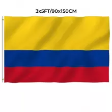 3x5 Ft Colombia Flag,Polyester Material, Fade Resistant, With Brass Grommets, Double Sided Colombian National Flags Garden Decoration