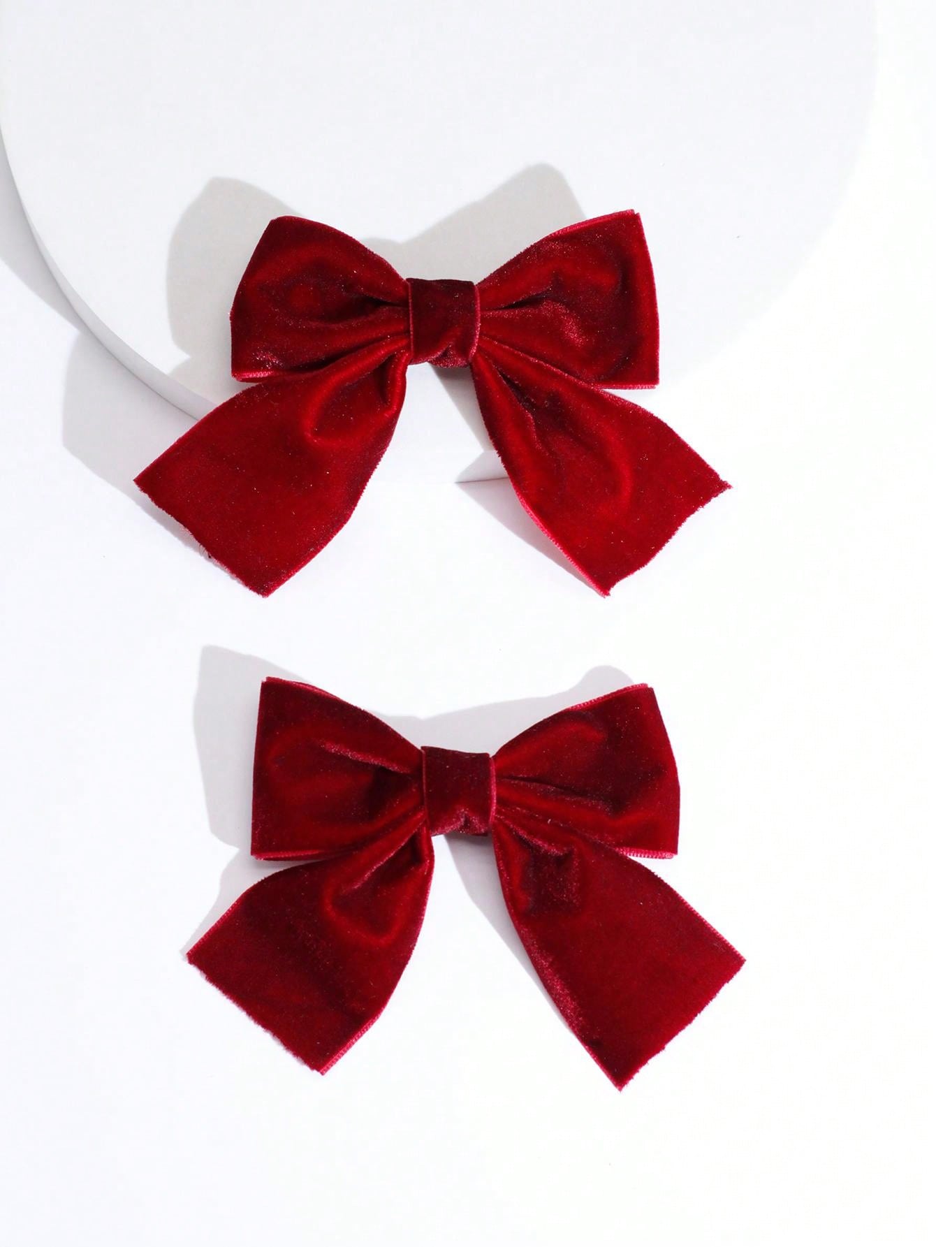 Gemini_mall Haarklammer Mit Roter Schleife – Acryl, Ca. 10 Cm, Elegant & Vielseitig