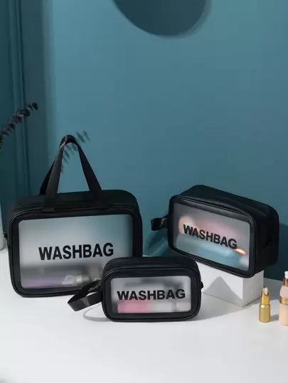 1pc Waterproof Portable Toiletry Bag With Large Capacity, Highly Attractive Ins Style Travel Cosmetic Organizer For Travel Storage Bag,Makeup Bag,Cosmetic Bag,Vacation Organizer,Large Capacity Makeup Organizer Makeup Case, For Lipstick, Brush, Skincare, Mobile Phone, Coin, Small Items, For Home,Gift,Vacation And Festival Halloween Christmas Multifunctional Use,Boho Vibes