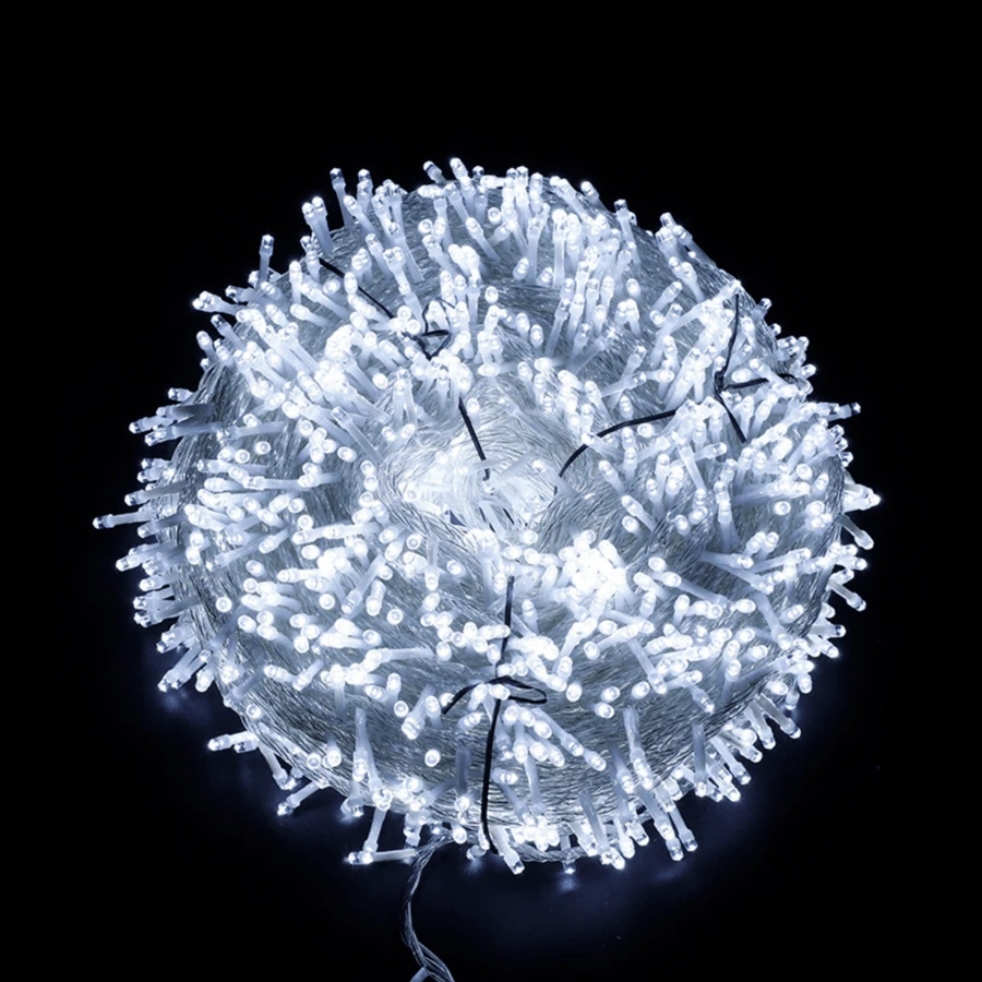 Pisca Pisca 10Metros 100Leds Luz Coloridos 110V 220V Para Iluminação De Natal E Decoração De Festa - Branco Frio - Visão 1