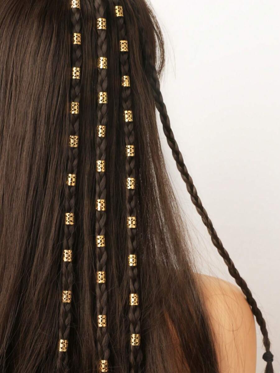 40 件金色梅花风格发环，女士/女孩装扮发饰