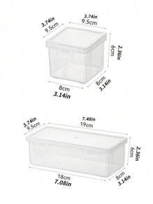 1pc Transparent Dust-proof Desktop Cable Organizer Box With Lid, Portable Storage Case For Charger, Earphone, Etc. While Go Traveling. - Transparent - View 3