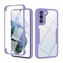 Hadaasi 1 件紫色混合 360 度全身 TPU+PC 双层亚克力防震硅胶保护壳适用于三星 Galaxy S25FE、Apple 17 Pro/17 Pro Max/17 Air/17、OPPO 和 Honor 400/400 Pro/400 Lite