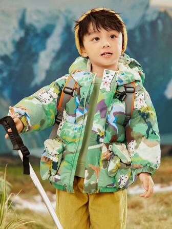 Balabala Young Boy 可爱面包羽绒服