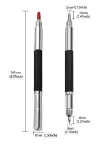 Glass Double-ended Scribing Pen, Ceramic Tile Metal Marker, Iron Engraving Scribing Pen - Silver - View 8