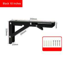 2入組不銹鋼比利支架、折疊支撐桿、層板、支撐支架,可牆掛的三角形儲物架 - 黑色 - 查看 4