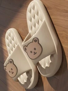 Sandalias Antideslizantes Unisex, Diseño De Osito. Chanclas Versátiles Ultra Ligeras y resistentes. - Café integral - Ver 7