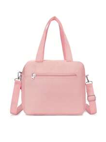 1pc Multifunctional Mommy Bag, Lightweight Handbag/Shoulder Bag/Crossbody Bag, Large Capacity Cartoon Diaper Bag For Mothers - Pink - View 4
