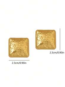 圓形夾式耳環 - 金黃色 - 查看 8