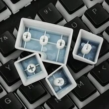 112鍵雙色射出pbt布丁鍵帽,oem佈局ansi Iso按鍵帽設置,適用於108/104/87/61機械鍵盤,黑色 - 黑色 - 查看 7