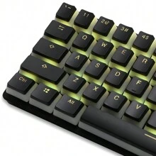 112鍵雙色射出pbt布丁鍵帽,oem佈局ansi Iso按鍵帽設置,適用於108/104/87/61機械鍵盤,黑色 - 黑色 - 查看 6
