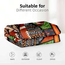 橄欖球毛毯,足球毛毯,印花沙發毯,柔軟法蘭絨舒適毯子,輕盈模糊印花毯子,適用於沙發床辦公室旅行露營椅,適合所有季節的披肩尺寸保暖毯,男孩女孩成人學生禮物 - 卡其色 - 查看 6