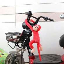 1 件毛绒猴子玩偶，彩色长臂猴子毛绒玩偶，柔软动物毛绒玩偶，猴子小雕像装饰，生日和节日礼物 - 咖啡棕 - 查看 7