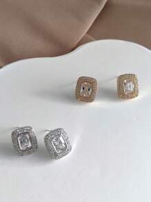Stud Earrings - 金色 - 查看 1