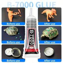 50ml B7000胶水，慢干，带有精密尖端，适用于修复珠宝、塑料、玻璃、木材、包、鞋、家具、DIY、美甲等。 - 50ML-1支 - 查看 1