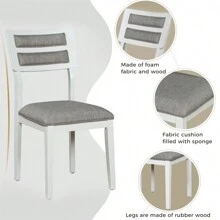 Classic and Traditional Style 6 - Piece Dining Set, Includes Dining Table, 4 Upholstered Chairs & Bench (Natural Wood Wash)