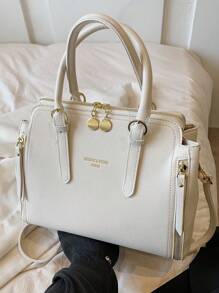 1個商務風格女士手提包,非常適合辦公室、工作和通勤 - 米色 - 查看 5