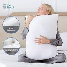 TEXSTEAD 1 Gối Ngủ Chất Lượng Khách Sạn Với Lớp Lông Vũ Mềm Cao Cấp Thay Thế Cho Người Nằm Ngửa, Nằm Úp Hoặc Nằm Nghiêng, Bộ Đồ Giường, Ruột Gối - trắng - Xem 7