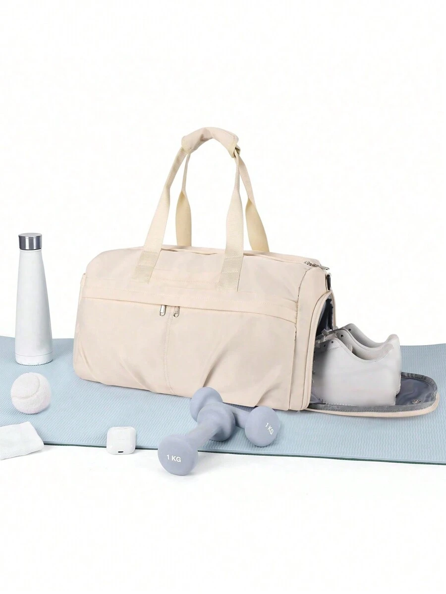 旅行行李袋 运动健身包 周末旅行包 大容量防水 多功能 旅行露营运动包 男女皆宜 旅行包 大包 学校包 度假包 旅行收纳包 机场包 旅行服装 旅行用品 行李袋 圣诞礼物创意 女性女孩 圣诞礼物 送给妈妈 生日礼物 妈妈朋友 感恩节 感谢礼物 - 米色 - 查看 1