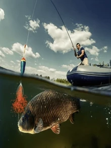 5 Sets/board 10pcs Fishing Hooks For Outdoor Fishing - Army Green - View 1