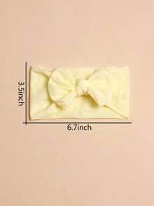 4pcs Candy Colored Nylon Bowknot Baby Headbands - Multicolor - View 4