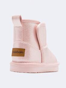 Balabala Giày bốt đi tuyết ấm áp mùa đông Tween Girls Winter Velvet (Hồng) - Hồng - Xem 2