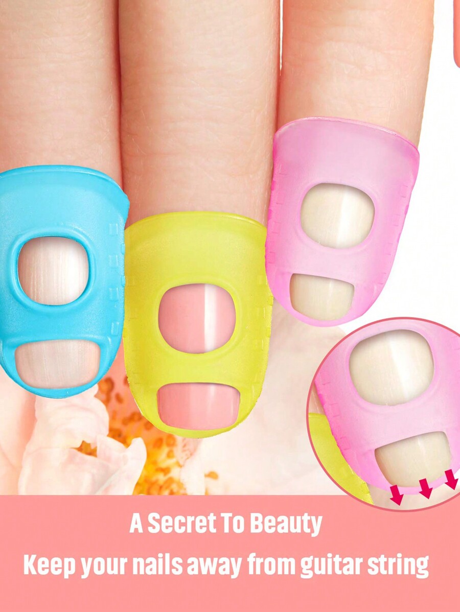 10 Pieces Guitar Fingertip Protectors Silicone Finger Guards Antislip