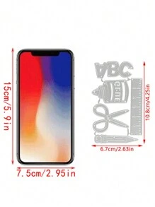 金屬碳鋼刀模/1 件壓花剪貼簿模切模板適用於 Diy 剪貼簿、書籤、相簿、裝飾卡製作 - 銀色 - 查看 8