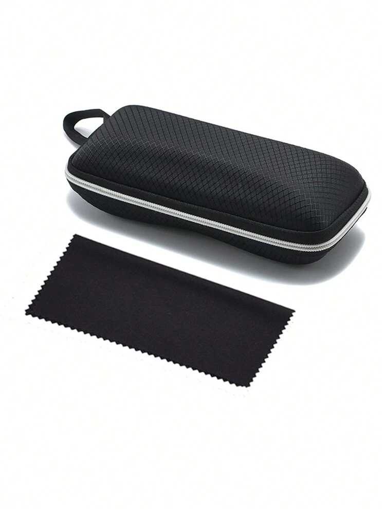 1pc Men's Personalized Fashion Oval Shaped /Non-Prescription Glasses With Rivet Design Clear Glasses Accessories - Multicolor - View 6