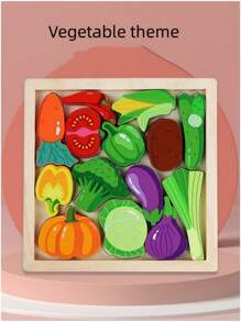 1 件兒童木製 3d 拼圖多風格積木玩具木製幼兒園七巧板益智玩具 - 彩色 - 查看 3