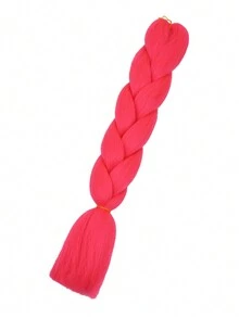 3入組粉色大辮子頭套24英寸,適合女性日常、假期和cosplay的辮子頭衣服,時尚新年和聖誕節的合成髮和易於操作的高溫髮