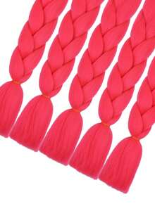 3入組粉色大辮子頭套24英寸,適合女性日常、假期和cosplay的辮子頭衣服,時尚新年和聖誕節的合成髮和易於操作的高溫髮